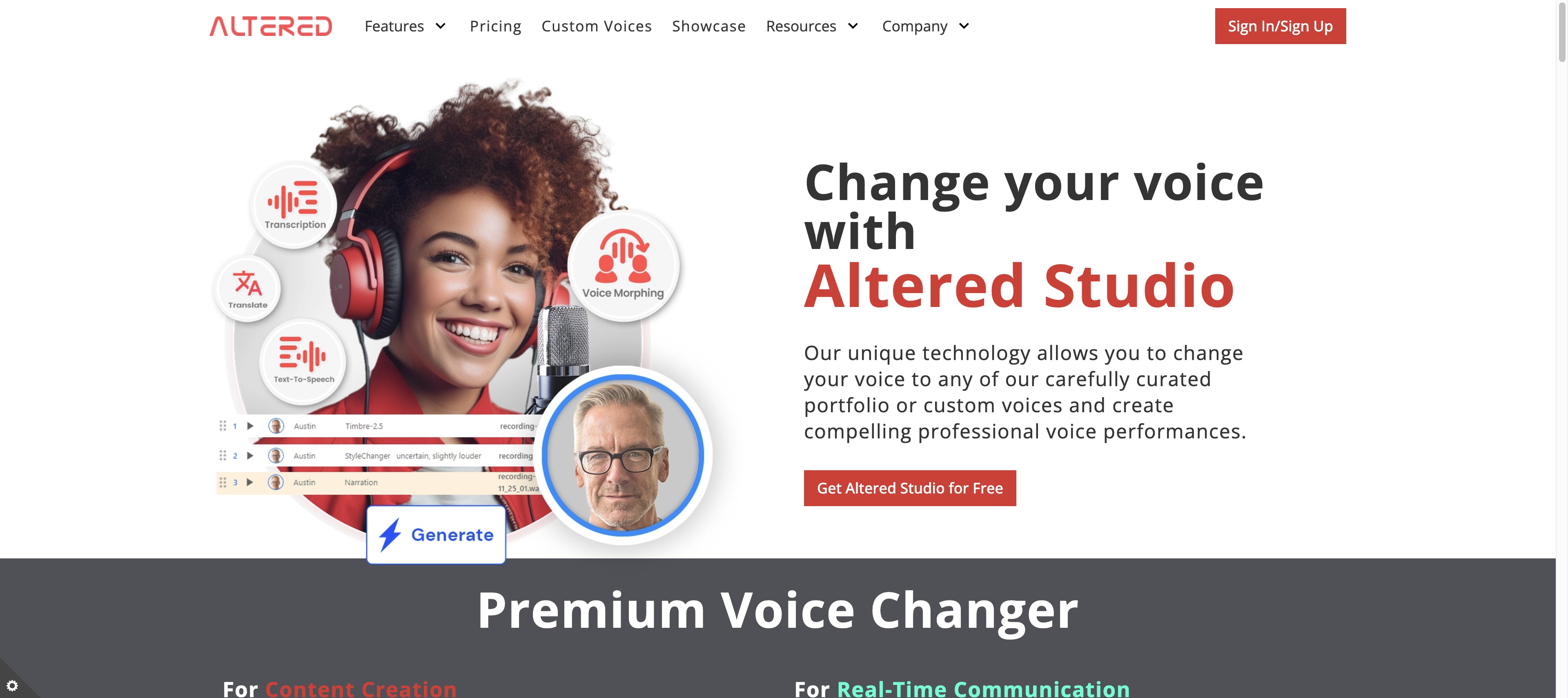 Professional AI Voice Changer Software and Services